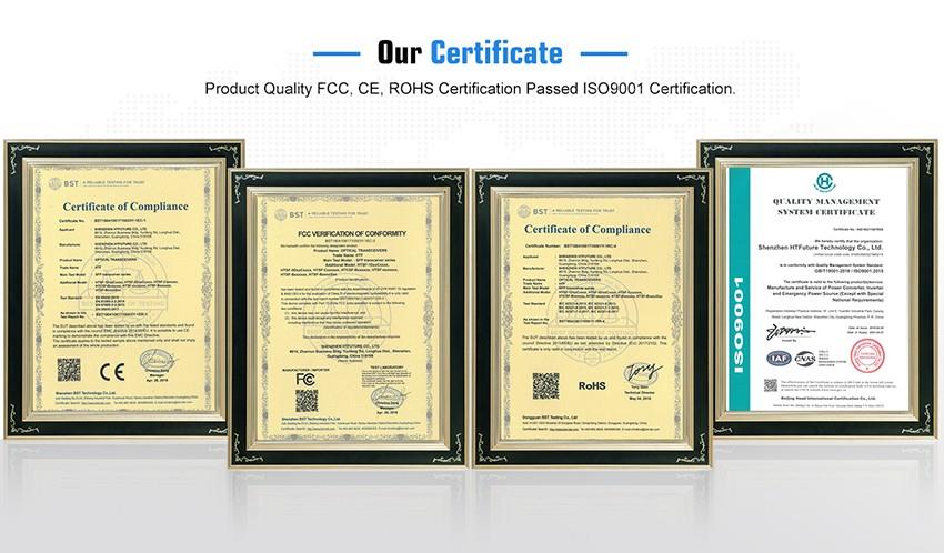 Certification of 8SFP+ Multi Rate Quad Transponder