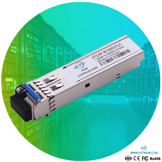 فائبر آپٹک ٹرانسیورز 10 کلومیٹر SFP 1550nm DFB